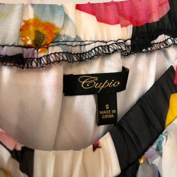 Cupio A-Line pleated floral striped skirt - Picture 2 of 4